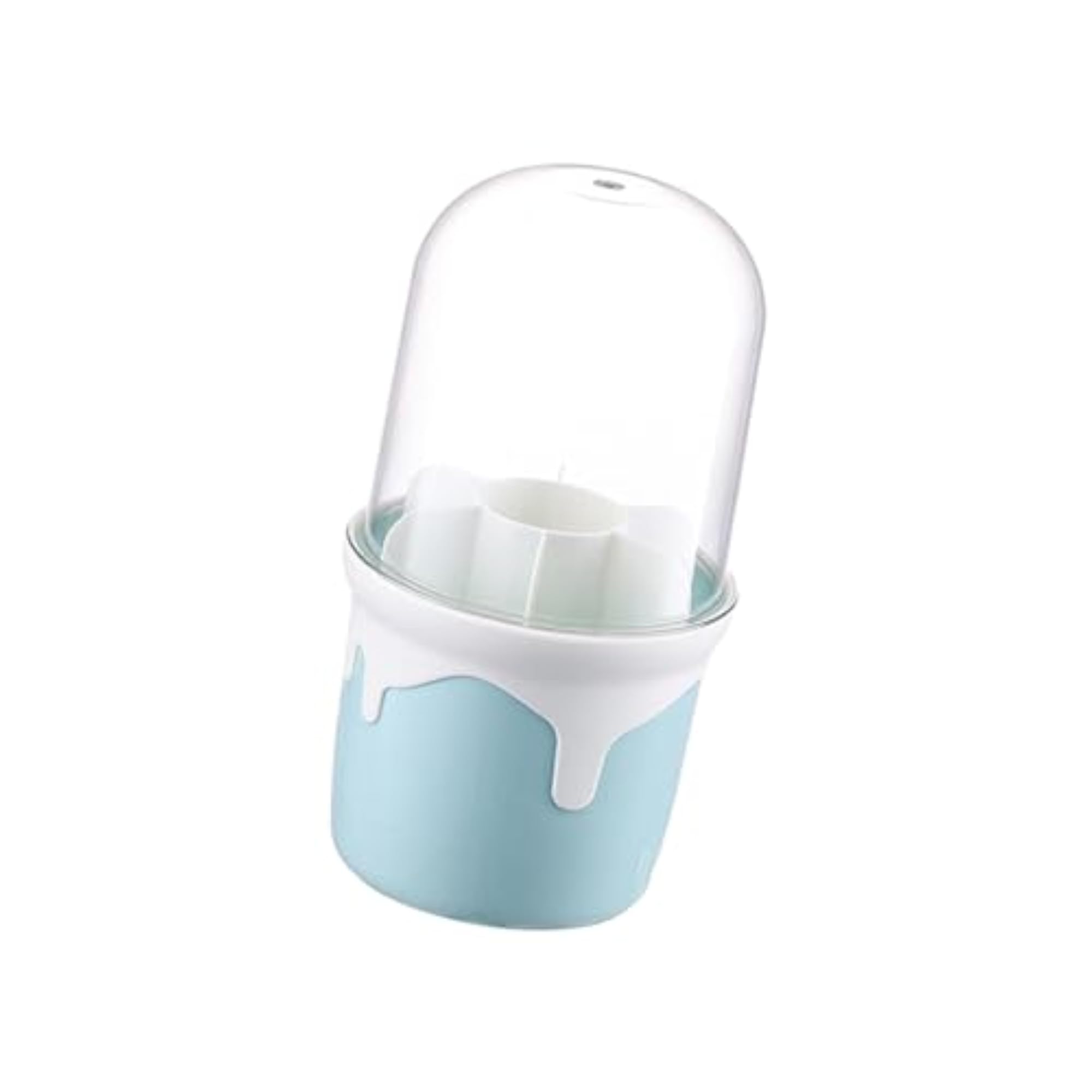 Makeup Brush Holder Cosmetic Organizer Dustproof Storage Box, Blue